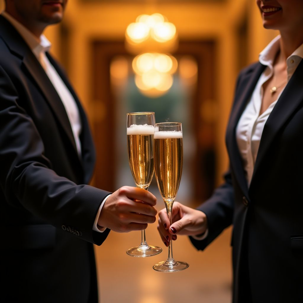 Guest arriving at luxury hotel