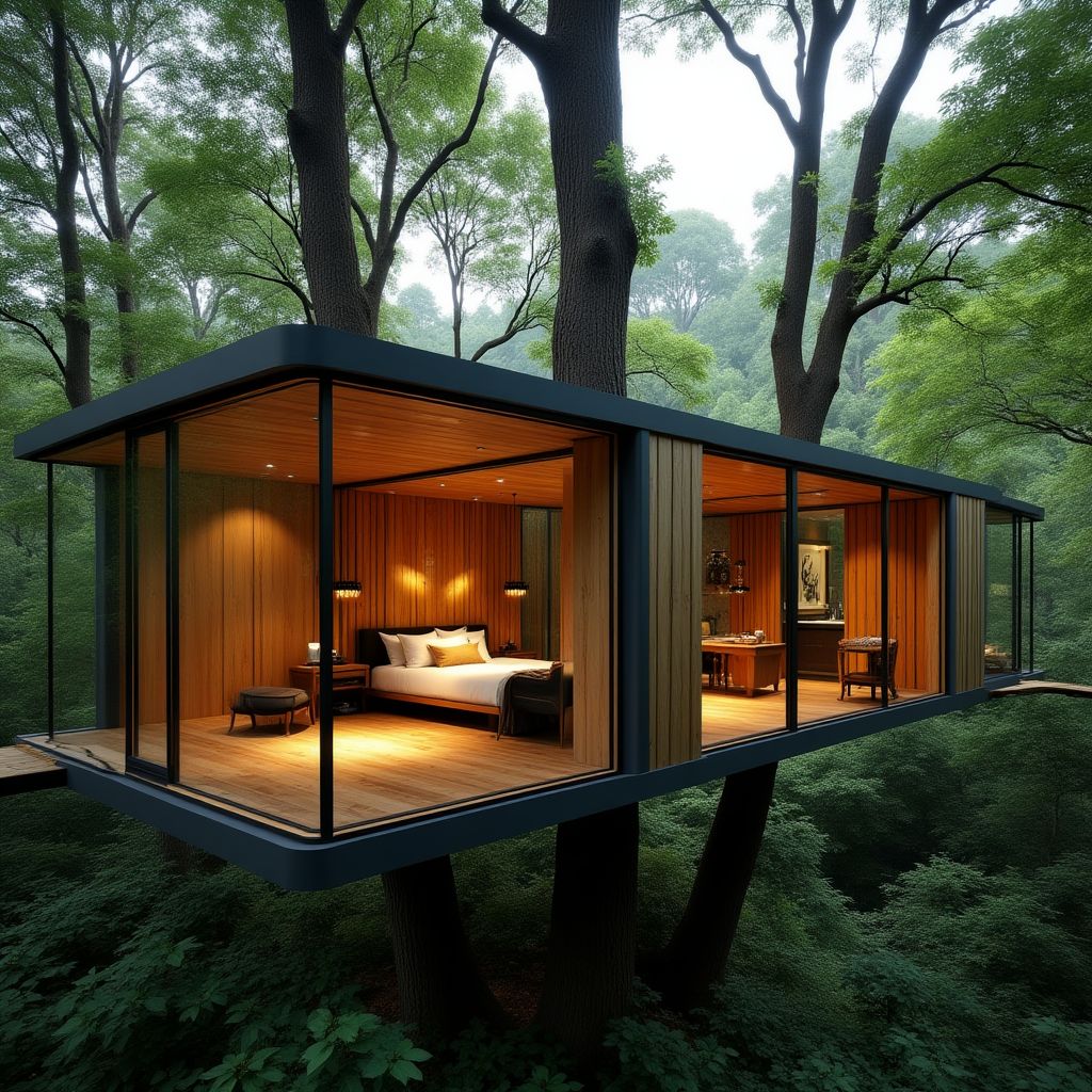 Unique treehouse hotel accommodation